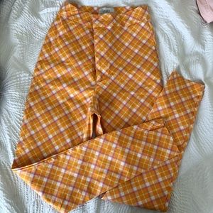 Orange Plaid UO pants